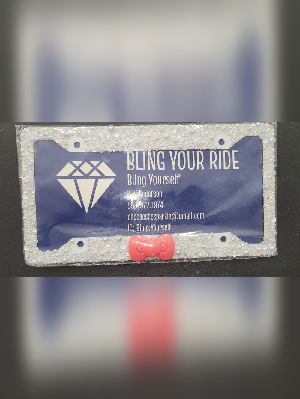 Bling Rhinestone License Plate Frame - Picture 10 of 12